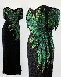 Alyce Designs Dress Sequined Beaded Evening Gown Red Carpet Dress As Is Holiday Cocktail Party Red Carpet Dresses Designer Dresses Vintage Outfits