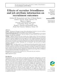 Assistant office admin job in kenya. Pdf Effects Of Recruiter Friendliness And Job Attribute Information On Recruitment Outcomes
