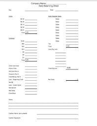 Simple balance sheet template & example: Cash Drawer Count Sheet Fill Out Printable Pdf Forms Online
