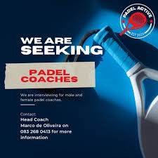 Join Our Team at Padel Active Boksburg! Are you passionate about padel and  have a knack for coaching? Padel Active Boksburg is looking for dedicated  and enthusiastic padel coaches to join our