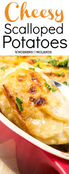 Cheesy Scalloped Potatoes A Classic Comforting Side Dish That Has A Rich Creamy Sauce Scalloped Potatoes Cheesy Scalloped Potato Recipes Potato Side Dishes