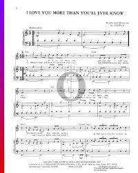 I will always love you live from the concert for a new south africa — whitney houston. I Love You More Than You Ll Ever Know Sheet Music Piano Voice Pdf Download Streaming Oktav