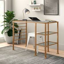 Schreibtisch aus glas und metall ist ein eleganter, aber robuster begleiter bei der arbeit im büro oder zuhause. Schreibtische Glas Wayfair De