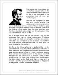 Speech Gettysburg Address Abraham Lincolns Famous