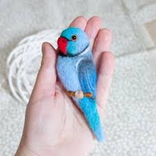 Maybe you would like to learn more about one of these? Blue Indian Ringneck Parrot Brooch Bird Jewelry Ringneck Pin Etsy