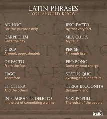 Latin Phrases Idioma Latin Palabras En Espanol Citas En Latin