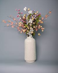 Long lasting flowers in a vase. Assorted Wild Flowers In A Long Ceramic Vase Flomello