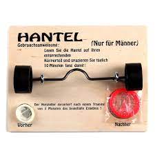 Der hindernislauf ist ein großartiger ort für ein schönes mädchen foto. Hantel Nur Fur Manner Spielerische Geschenkidee Fur Manner