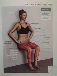 Begin to tighten your thigh muscles and slowly raise one of your lower legs so that it's parallel to the floor, holding the position for 5 seconds. Muscle Diagram Legs Hips Wall Sit Ant Post Thigh Muscles Gluteus Maximus Fitness Fitness Workouts Fitness Motivation