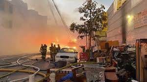 Fire Damages 100-Year-Old LA Building ...