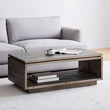 Emmerson 174 Modern Coffee Table Stone Gray Westelm Coffee Table Wood Modern Coffee Tables Coffee Table