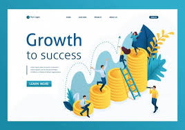 Isometric The Successful Growth Of Investment Young Entrepreneurs Are Exploring The Indicators Landing Page Investing Landing Page Isometric