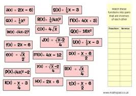 Inverse Functions Matching Activity Inverse Functions Matching Activity Order Of Operations