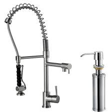 We have the best prices on the newest kitchen package to breathe new life into the heart of your home. Vigo Zurich Single Handle Pull Down Sprayer Kitchen Faucet With Soap Dispenser In Stainless Steel Vg02007stk2 The Home Depot Kitchen Faucet Stainless Kitchen Faucet Faucet