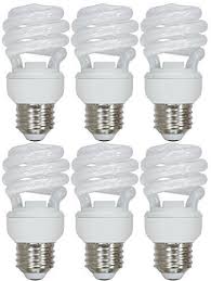 Set Of 6 Ge Lighting 72471 Energy Smart Spiral Cfl 10watt 40watt Replacement 550lumen T2 Spiral Light Bulb With Medium Base Clic Light Bulb Ge Lighting Bulb