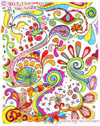Trail of colors for adults. Free Abstract Coloring Page To Print Detailed Psychedelic Abstract Art To Color Art Is Fun