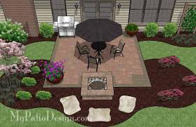 For a fire pit ring, you need trapezoidal blocks, which are narrower on one side. Diy Square Patio Design With Fire Pit Download Plan Mypatiodesign Com