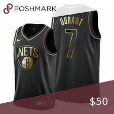 Black And Gold Jersey Brooklyn Nets Kevin Durant Black Gold Jersey 1 Brand New With Tags 2 All Items Size Available In Stock 3 All Items Fit True To Offi
