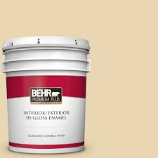 This sealer has a high solid count and is peferred deck's highest quality. Behr Premium Plus 5 Gal Ppf 13 Sunning Deck Hi Gloss Enamel Interior Exterior Paint 805005 The Home Depot