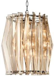 Casa Padrino Luxury Chandelier With Gold Tinted Glass ø 44 X H 50 Cm Living Room Furniture