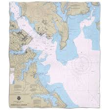 Island Girl Md Annapolis Harbor Md Nautical Chart Fleece