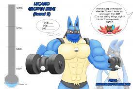 Lucario muscle growth