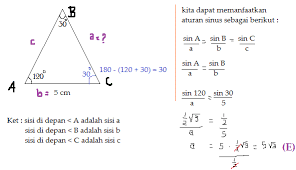 Matematika wajib kelas 10 aturan sinus dan cosinus. Contoh Soal Aturan Sinus Dan Cosinus Beserta Jawabannya Contoh Soal Terbaru