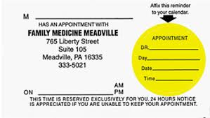 Appointment reminder cards appointment reminder cards help to insure your clients don't miss their scheduled appointments. Appointment Reminder Card Medical Forms