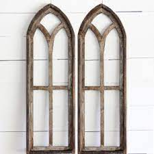 Rustic Farmhouse Wall Art Antique Farmhouse Wooden Window Frames Arched Wall Decor Farmhouse Wall Decor