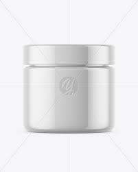 Glossy Cosmetic Jar Mockup In Jar Mockups On Yellow Images Object Mockups