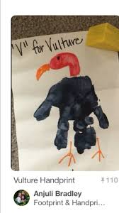 Vulture Handprint Craft For Alphabet Animal V Letter V Crafts Handprint Crafts Letter A Crafts