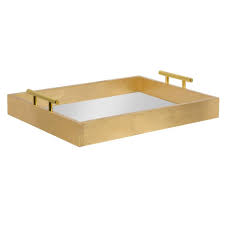 Kate And Laurel Lipton Gold Decorative Tray Serving Tray Decor Decorative Tray Coffee Table Tray