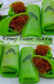 This tasty kue dadar is stuffed with sweetened coconut filling, or we call it inti in indonesia, are usually characterized by its green color because of the pandan juice and also for its unsmooth dadar texture. Resep Dadar Gulung Pandan Isi Kelapa Salad With Sweet Potato Wedges Recipe Sugar Free Low Carb