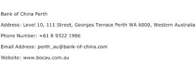 Security notice of mobile banking of bank of china limited Bank Of China Perth Address Contact Number Of Bank Of China Perth