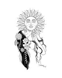 T R A D Z Instagram Keep Always Face Towards The Sun Drawing In The Of Dibujo Sun Drawing Body Art Tattoos Art Drawings