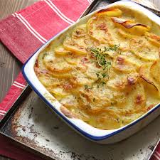 Creamy Scalloped Potatoes With Thyme Recipe Creamy Scalloped Potatoes Scalloped Potatoes Scalloped Potato Recipes