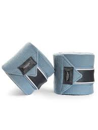 Equestrian stockholm classic navy & silver fleece bandages. Equestrian Stockholm Fleece Bandagen Steel Blue Zgm Sports