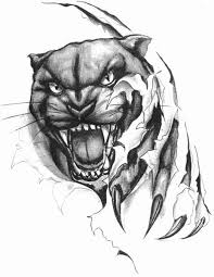 Nice Angry Puma Ripped Skin Tattoo Stencil Panther Tattoo Black Panther Tattoo Animal Tattoos