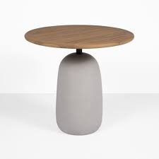 The Jack Outdoor Round Cafe Table Has An Expressive Tone That Neutralizes A Space The Concre In 2020 Elegant Outdoor Furniture Concrete Outdoor Furniture Cafe Tables