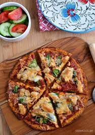Slimming Eats Sweet Potato Pizza Crust Gluten Free Dairy Free Vegetarian Paleo Slimming W Sweet Potato Pizza Healthy Pizza Crust Sweet Potato Pizza Crust