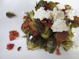 We're topping roasted brussels sprouts (already yummy!) with a cheesy sauce with bacon… and if anyone. Roasted Brussels Sprouts With Bacon And Blue Cheese Roasted Brussel Sprouts Sprouts With Bacon Blue Cheese Recipes
