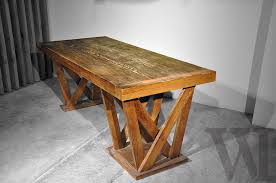 Capraz Ayakli Masa Wood Iron Mimarlik Izmir Yemek Masasi Mobilya Tasarim