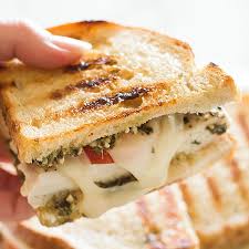 Pesto Chicken Sandwiches On Sourdough Chicken Pesto Sandwich Cheesy Sandwich Food