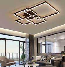 Rather than paint, a decorative molding can be used to create a simple design to give the ceiling interest. 40 Affordable Ceiling Design Ideas With Decorative Lamp Ceiling Design Living Room Ceiling Lights Living Room Ceiling Light Design