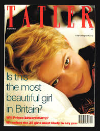 Tatler Sept 1991 British Original Vintage Fashion Magazine Cover: Lady Georgina  Murray , Jerry Hall Inside