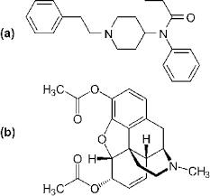 Fentanyl patches are a strong prescription pain . Molecular Structures Of A Fentanyl And B Heroin Download Scientific Diagram