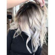 If you're a natural brunette who is trying to go blonde, a single process won't cut it because you always have to lighten or lift your. 16 Icy Blonde Hair With Dark Roots Colour Ideas Dark Roots Blonde Hair Icy Blonde Hair Hair Styles