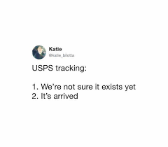 How does a seller get away with this? Dopl3r Com Memes Katie Katie Bilotta Usps Tracking 1 Were Not Sure It Exists Yet 2 Its Arrived