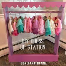 Diy Dress Up Station Tutorial Dress Up Stations Dress Up Clothes Storage Dress Up Storage