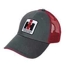 Case Ih Trucker Hat Cap In Charcoal And Red